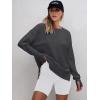 imageANRABESS Sweatshirts for women 2024 Fall Fashion Shirts Long Sleeve Crewneck Lightweight Side Split Casual Pullover TopDark Grey