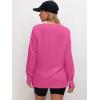 imageANRABESS Sweatshirts for women 2024 Fall Fashion Shirts Long Sleeve Crewneck Lightweight Side Split Casual Pullover TopHot Pink