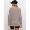 imageANRABESS Sweatshirts for women 2024 Fall Fashion Shirts Long Sleeve Crewneck Lightweight Side Split Casual Pullover TopKhaki