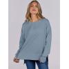 imageANRABESS Sweatshirts for women 2024 Fall Fashion Shirts Long Sleeve Crewneck Lightweight Side Split Casual Pullover TopLight Blue