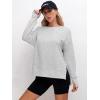 imageANRABESS Sweatshirts for women 2024 Fall Fashion Shirts Long Sleeve Crewneck Lightweight Side Split Casual Pullover TopLight Grey