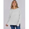 imageANRABESS Sweatshirts for women 2024 Fall Fashion Shirts Long Sleeve Crewneck Lightweight Side Split Casual Pullover TopLight Grey