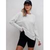 imageANRABESS Sweatshirts for women 2024 Fall Fashion Shirts Long Sleeve Crewneck Lightweight Side Split Casual Pullover TopLight Grey