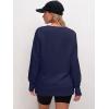 imageANRABESS Sweatshirts for women 2024 Fall Fashion Shirts Long Sleeve Crewneck Lightweight Side Split Casual Pullover TopNavy Blue