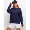 imageANRABESS Sweatshirts for women 2024 Fall Fashion Shirts Long Sleeve Crewneck Lightweight Side Split Casual Pullover TopNavy Blue