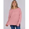 imageANRABESS Sweatshirts for women 2024 Fall Fashion Shirts Long Sleeve Crewneck Lightweight Side Split Casual Pullover TopPink