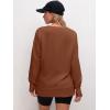 imageANRABESS Sweatshirts for women 2024 Fall Fashion Shirts Long Sleeve Crewneck Lightweight Side Split Casual Pullover TopRust Brown