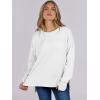 imageANRABESS Sweatshirts for women 2024 Fall Fashion Shirts Long Sleeve Crewneck Lightweight Side Split Casual Pullover TopWhite