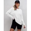 imageANRABESS Sweatshirts for women 2024 Fall Fashion Shirts Long Sleeve Crewneck Lightweight Side Split Casual Pullover TopWhite