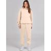 imageANRABESS Womens 2 Piece Outfits Lounge Hoodie Oversized Sweatshirt Jogger Sweatpants Y2K Tracksuit Sweatsuit Set Fall ClothesApricot