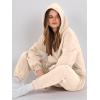 imageANRABESS Womens 2 Piece Outfits Lounge Hoodie Oversized Sweatshirt Jogger Sweatpants Y2K Tracksuit Sweatsuit Set Fall ClothesApricot