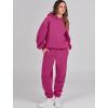 imageANRABESS Womens 2 Piece Outfits Lounge Hoodie Oversized Sweatshirt Jogger Sweatpants Y2K Tracksuit Sweatsuit Set Fall ClothesHot Pink