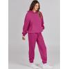 imageANRABESS Womens 2 Piece Outfits Lounge Hoodie Oversized Sweatshirt Jogger Sweatpants Y2K Tracksuit Sweatsuit Set Fall ClothesHot Pink