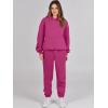 imageANRABESS Womens 2 Piece Outfits Lounge Hoodie Oversized Sweatshirt Jogger Sweatpants Y2K Tracksuit Sweatsuit Set Fall ClothesHot Pink
