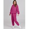 imageANRABESS Womens 2 Piece Outfits Lounge Hoodie Oversized Sweatshirt Jogger Sweatpants Y2K Tracksuit Sweatsuit Set Fall ClothesHot Pink