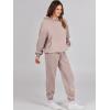 imageANRABESS Womens 2 Piece Outfits Lounge Hoodie Oversized Sweatshirt Jogger Sweatpants Y2K Tracksuit Sweatsuit Set Fall ClothesLight Khaki