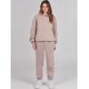 imageANRABESS Womens 2 Piece Outfits Lounge Hoodie Oversized Sweatshirt Jogger Sweatpants Y2K Tracksuit Sweatsuit Set Fall ClothesLight Khaki