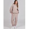 imageANRABESS Womens 2 Piece Outfits Lounge Hoodie Oversized Sweatshirt Jogger Sweatpants Y2K Tracksuit Sweatsuit Set Fall ClothesLight Khaki