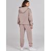 imageANRABESS Womens 2 Piece Outfits Lounge Hoodie Oversized Sweatshirt Jogger Sweatpants Y2K Tracksuit Sweatsuit Set Fall ClothesLight Khaki