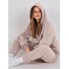 imageANRABESS Womens 2 Piece Outfits Lounge Hoodie Oversized Sweatshirt Jogger Sweatpants Y2K Tracksuit Sweatsuit Set Fall ClothesLight Khaki