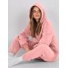 imageANRABESS Womens 2 Piece Outfits Lounge Hoodie Oversized Sweatshirt Jogger Sweatpants Y2K Tracksuit Sweatsuit Set Fall ClothesPink
