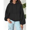 imageANRABESS Womens Oversized Hoodies Lantern sleeve Fleece Sweatshirts 2024 Winter Loose Pullover Preppy Top ClothesBlack