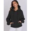 imageANRABESS Womens Oversized Hoodies Lantern sleeve Fleece Sweatshirts 2024 Winter Loose Pullover Preppy Top ClothesBlack