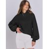 imageANRABESS Womens Oversized Hoodies Lantern sleeve Fleece Sweatshirts 2024 Winter Loose Pullover Preppy Top ClothesBlack