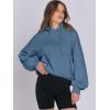 imageANRABESS Womens Oversized Hoodies Lantern sleeve Fleece Sweatshirts 2024 Winter Loose Pullover Preppy Top ClothesDeep Blue