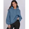 imageANRABESS Womens Oversized Hoodies Lantern sleeve Fleece Sweatshirts 2024 Winter Loose Pullover Preppy Top ClothesDeep Blue