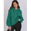 imageANRABESS Womens Oversized Hoodies Lantern sleeve Fleece Sweatshirts 2024 Winter Loose Pullover Preppy Top ClothesGreen