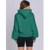 imageANRABESS Womens Oversized Hoodies Lantern sleeve Fleece Sweatshirts 2024 Winter Loose Pullover Preppy Top ClothesGreen
