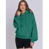 imageANRABESS Womens Oversized Hoodies Lantern sleeve Fleece Sweatshirts 2024 Winter Loose Pullover Preppy Top ClothesGreen
