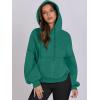 imageANRABESS Womens Oversized Hoodies Lantern sleeve Fleece Sweatshirts 2024 Winter Loose Pullover Preppy Top ClothesGreen