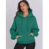 imageANRABESS Womens Oversized Hoodies Lantern sleeve Fleece Sweatshirts 2024 Winter Loose Pullover Preppy Top ClothesGreen