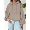 imageANRABESS Womens Oversized Hoodies Lantern sleeve Fleece Sweatshirts 2024 Winter Loose Pullover Preppy Top ClothesKhaki