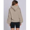 imageANRABESS Womens Oversized Hoodies Lantern sleeve Fleece Sweatshirts 2024 Winter Loose Pullover Preppy Top ClothesKhaki