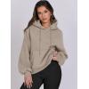 imageANRABESS Womens Oversized Hoodies Lantern sleeve Fleece Sweatshirts 2024 Winter Loose Pullover Preppy Top ClothesKhaki