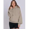 imageANRABESS Womens Oversized Hoodies Lantern sleeve Fleece Sweatshirts 2024 Winter Loose Pullover Preppy Top ClothesKhaki