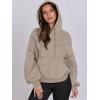 imageANRABESS Womens Oversized Hoodies Lantern sleeve Fleece Sweatshirts 2024 Winter Loose Pullover Preppy Top ClothesKhaki