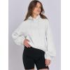 imageANRABESS Womens Oversized Hoodies Lantern sleeve Fleece Sweatshirts 2024 Winter Loose Pullover Preppy Top ClothesWhite