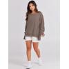 imageANRABESS Womens Oversized Sweatshirts Crew Neck Long Sleeve Shirts Casual Loose Slit 2025 Fall ClothesBrown