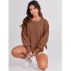 imageANRABESS Womens Oversized Sweatshirts Crew Neck Long Sleeve Shirts Casual Loose Slit 2025 Fall ClothesCaramel