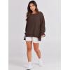 imageANRABESS Womens Oversized Sweatshirts Crew Neck Long Sleeve Shirts Casual Loose Slit 2025 Fall ClothesCoffee
