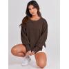 imageANRABESS Womens Oversized Sweatshirts Crew Neck Long Sleeve Shirts Casual Loose Slit 2025 Fall ClothesCoffee