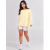 imageANRABESS Womens Oversized Sweatshirts Crew Neck Long Sleeve Shirts Casual Loose Slit 2025 Fall ClothesCream Yellow