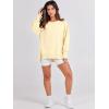 imageANRABESS Womens Oversized Sweatshirts Crew Neck Long Sleeve Shirts Casual Loose Slit 2025 Fall ClothesCream Yellow