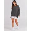 imageANRABESS Womens Oversized Sweatshirts Crew Neck Long Sleeve Shirts Casual Loose Slit 2025 Fall ClothesDeep Gray