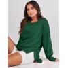 imageANRABESS Womens Oversized Sweatshirts Crew Neck Long Sleeve Shirts Casual Loose Slit 2025 Fall ClothesDeep Green