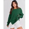 imageANRABESS Womens Oversized Sweatshirts Crew Neck Long Sleeve Shirts Casual Loose Slit 2025 Fall ClothesDeep Green